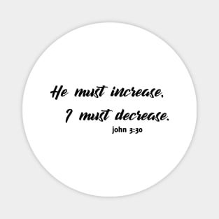 He must increase i must decrease Magnet